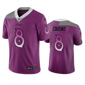 Camiseta Hombre NFL Minnesota Vikings Kirk Cousins 8 Púrpura City Edition Vapor Limited